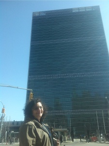 at the united nations h.q. and with ruchira gupta, who received the "woman of distinction" award